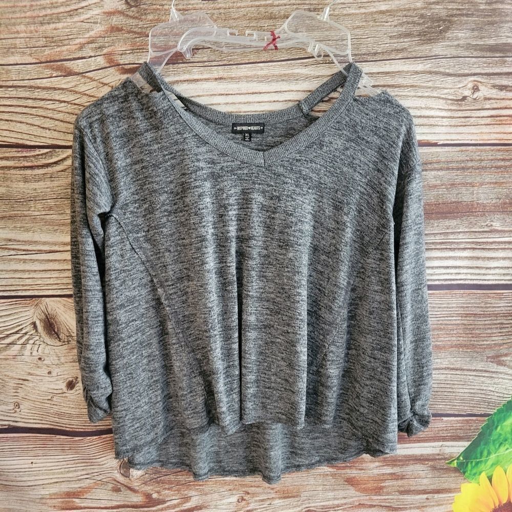 Inspired Hearts Women's Open shoulder sweater top